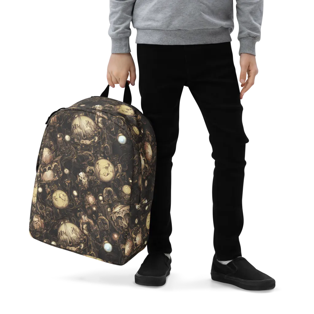 Gilded Eclipse on Minimalist Backpack — Zoomed-in