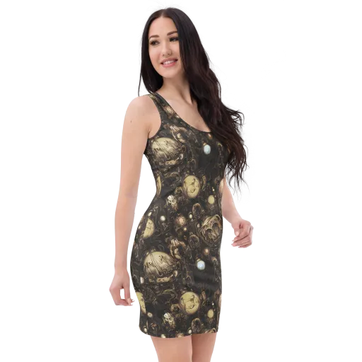 Gilded Eclipse on a Bodycon Dress