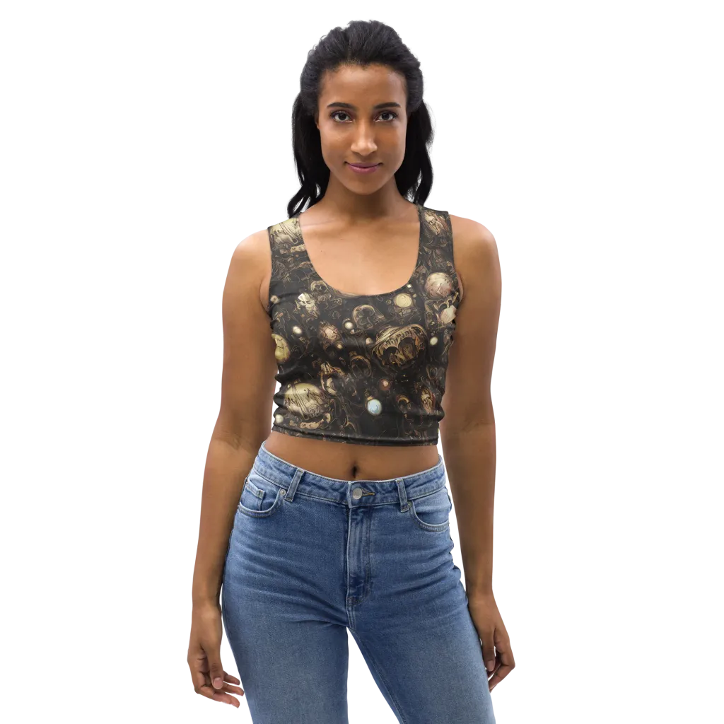 Gilded Eclipse on Crop Top — Front
