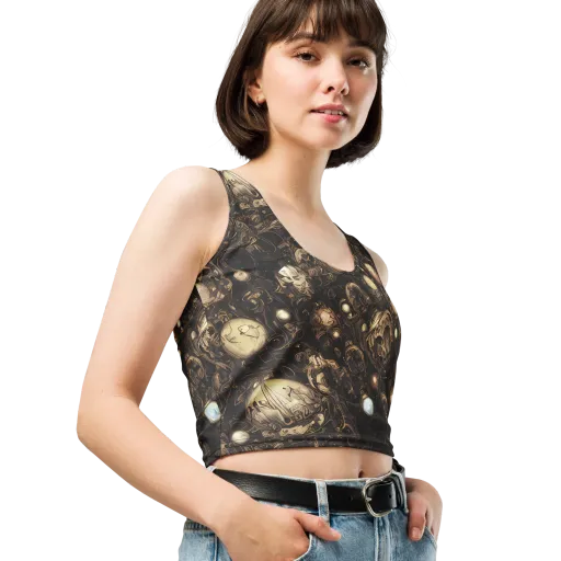 Gilded Eclipse on a Crop Top