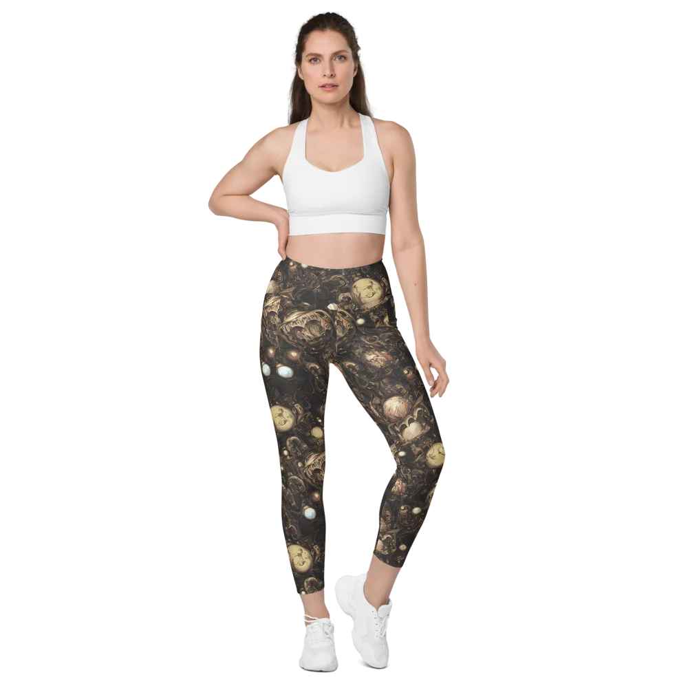 Gilded Eclipse on Leggings with Pockets — Front