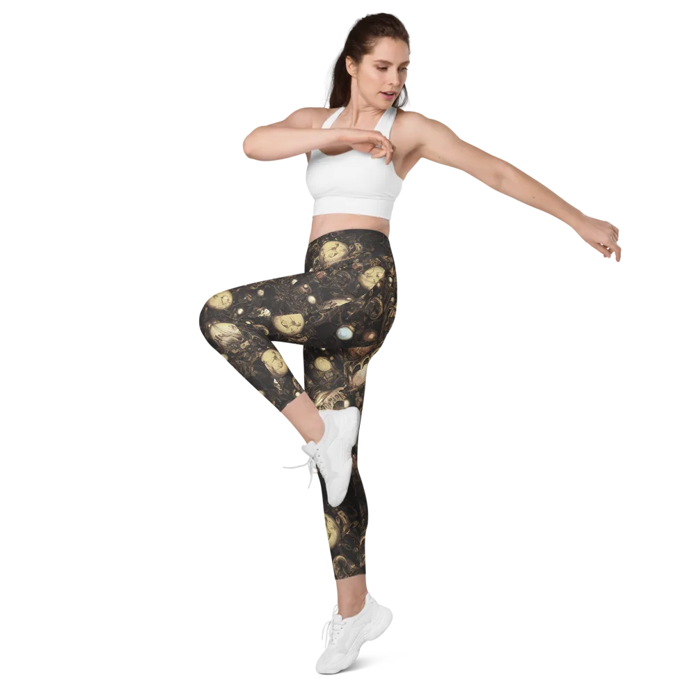 Gilded Eclipse on Leggings with Pockets — Left Front