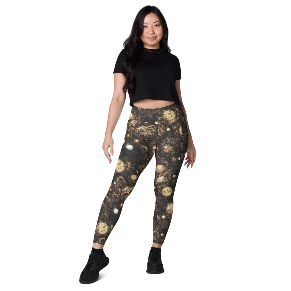 Gilded Eclipse on Leggings with Pockets — Front