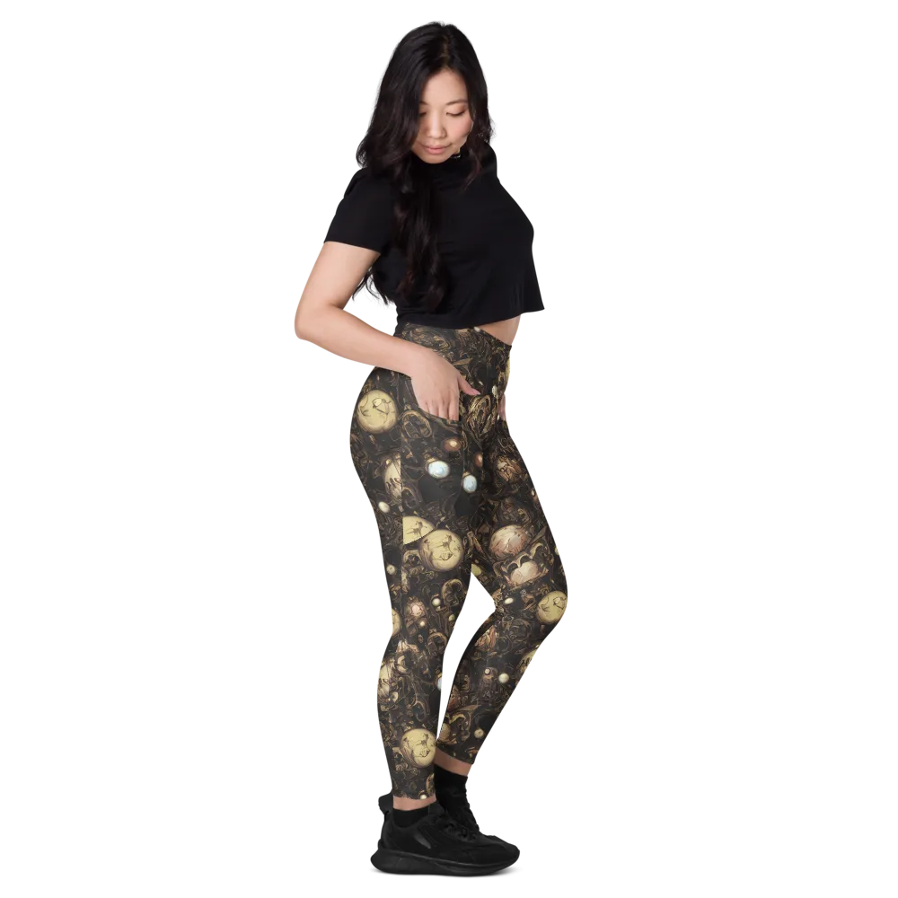 Gilded Eclipse on Leggings with Pockets — Right