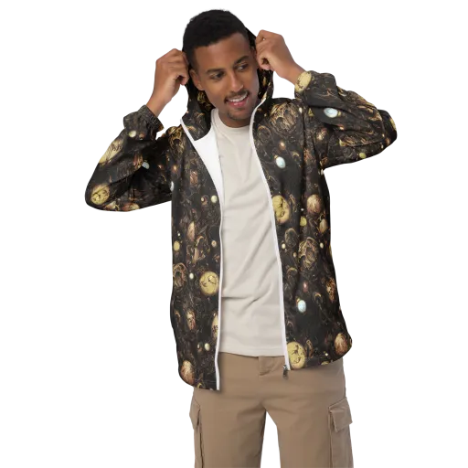 Gilded Eclipse on a Men's Windbreaker