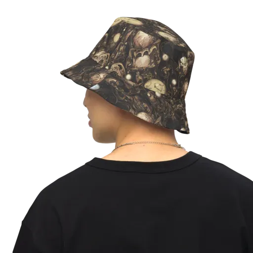 Gilded Eclipse on a Reversible Bucket Hat