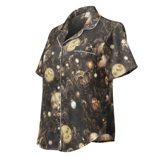 Gilded Eclipse on a Women's Short Sleeve Pajama Top