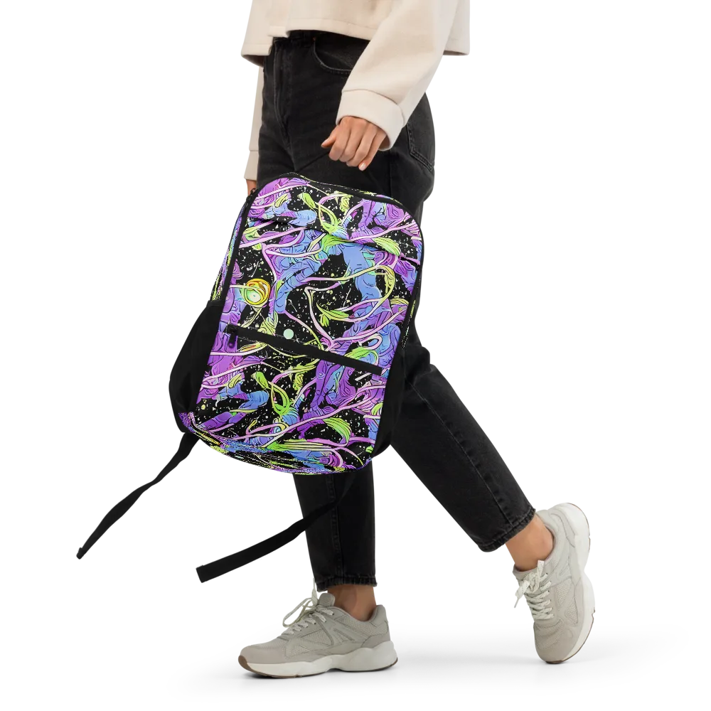 Neon Garden Afterdark on Utility Backpack — Front