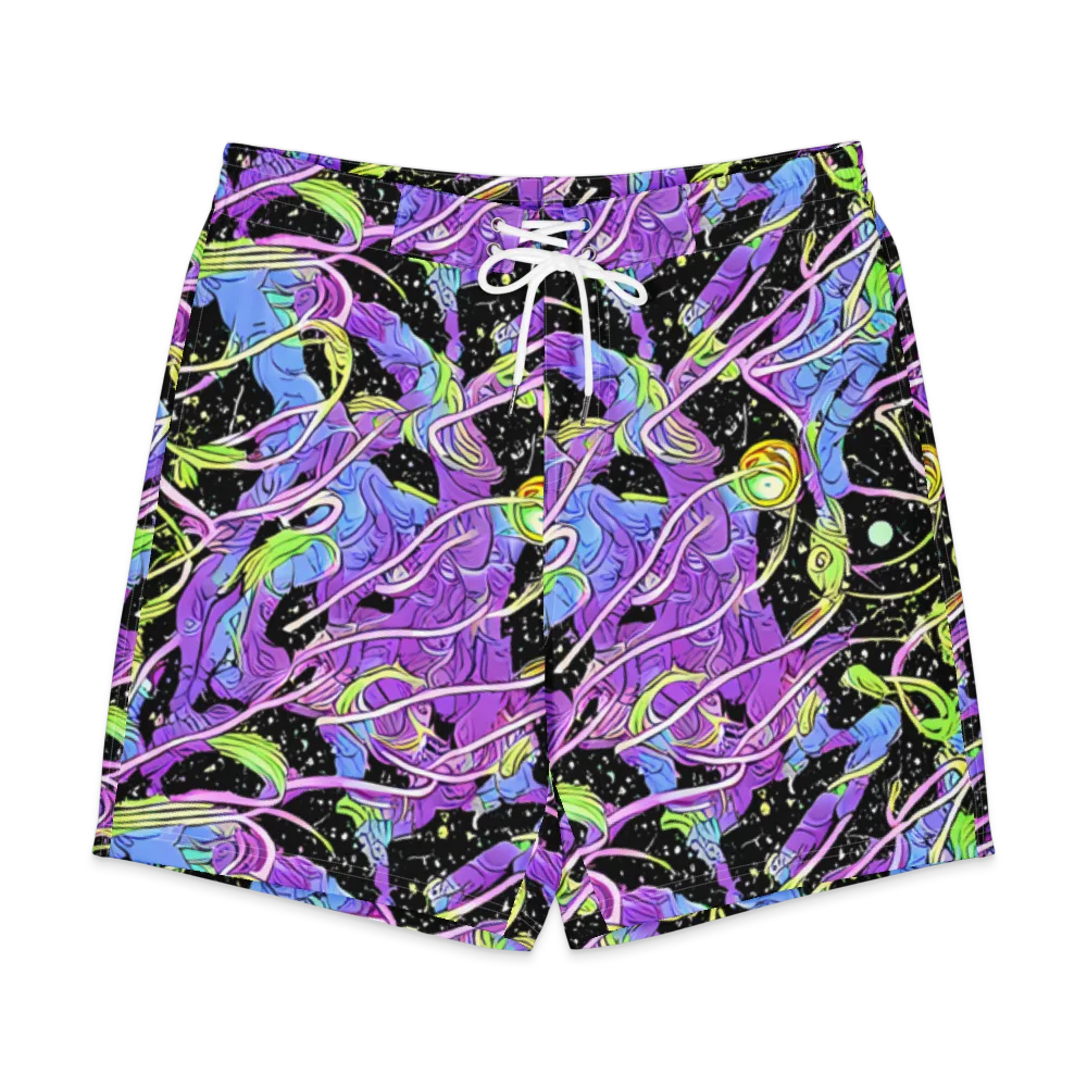 Neon Garden Afterdark on Men's Board Shorts — Front