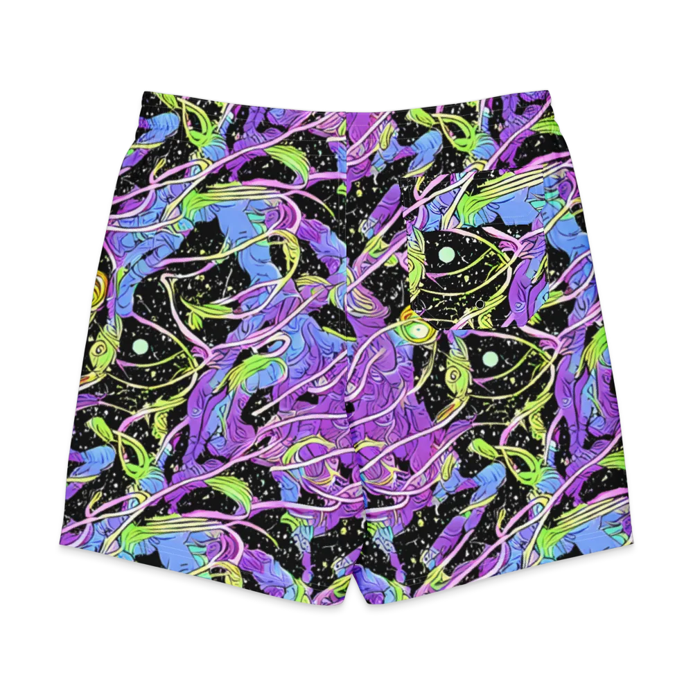 Neon Garden Afterdark on Men's Board Shorts — Back