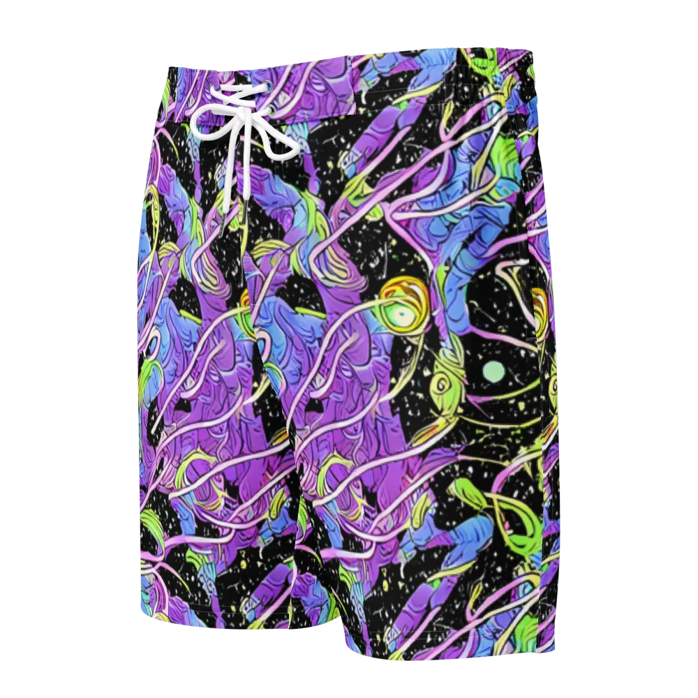 Neon Garden Afterdark on Men's Board Shorts — Front