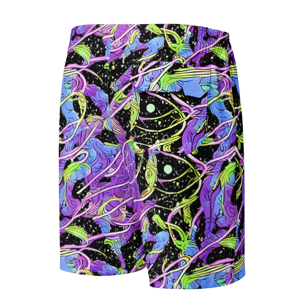 Neon Garden Afterdark on Men's Board Shorts — Back