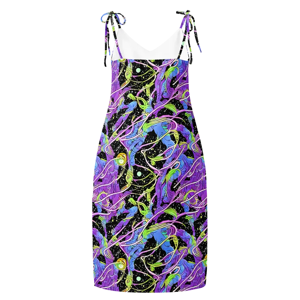 Neon Garden Afterdark on Slip Dress — Back