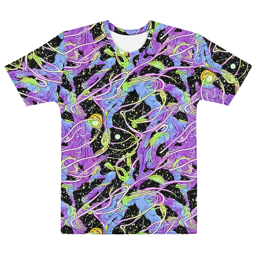 Neon Garden Afterdark on Men's Cotton Crew Neck T-Shirt — Front