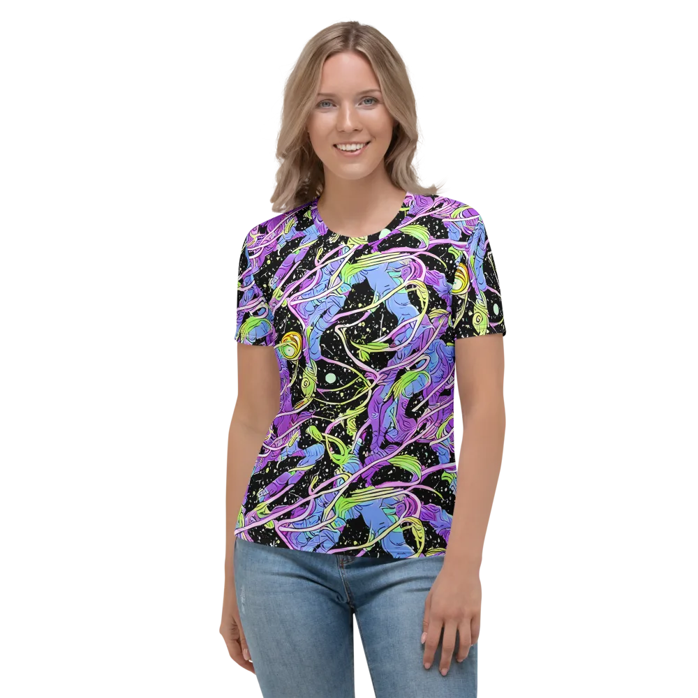 Neon Garden Afterdark on Women's Crew Neck T-Shirt — Front