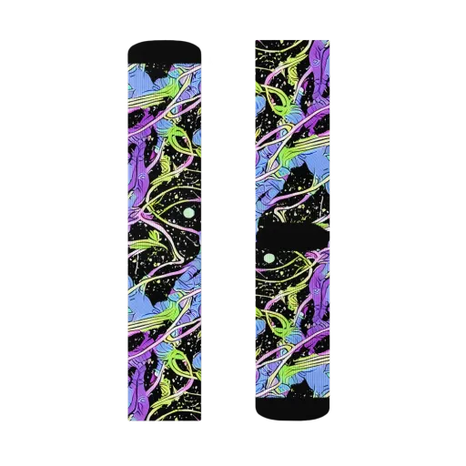 Neon Garden Afterdark on a Socks