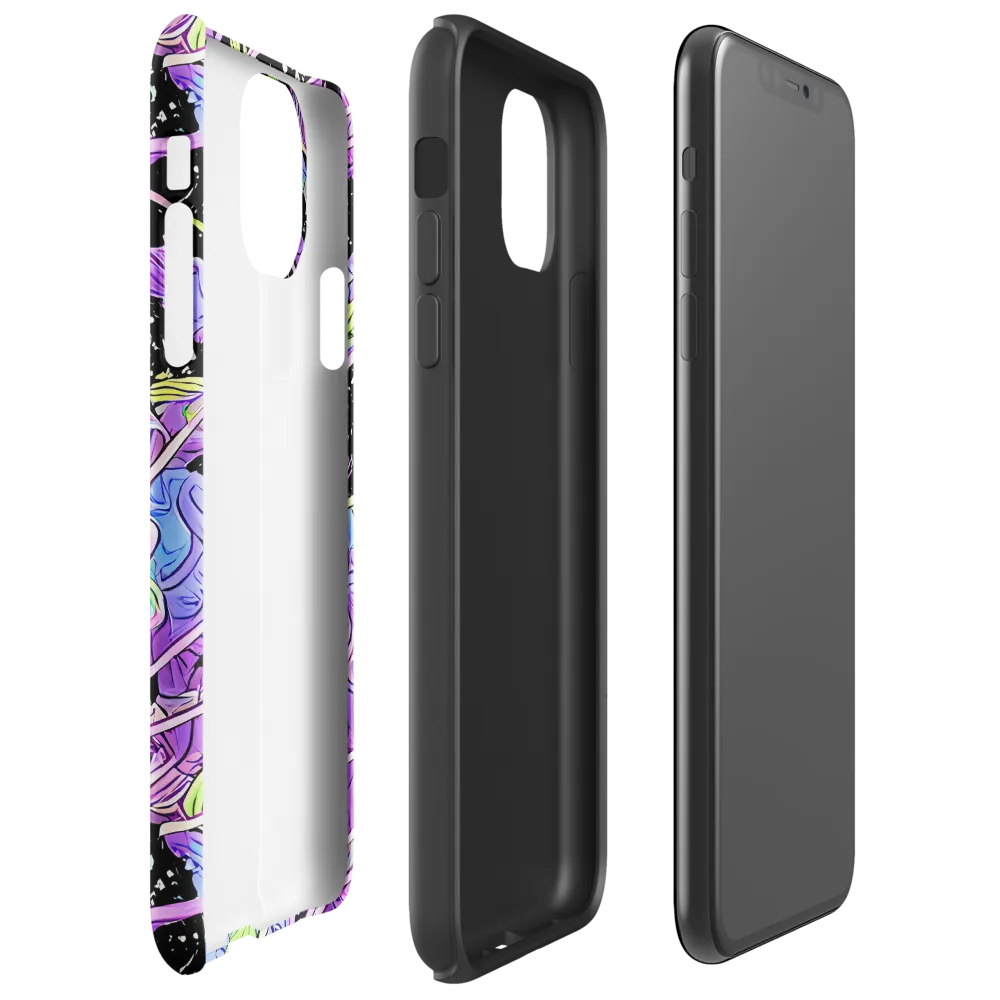 Neon Garden Afterdark on Tough Case for iPhone® — Right