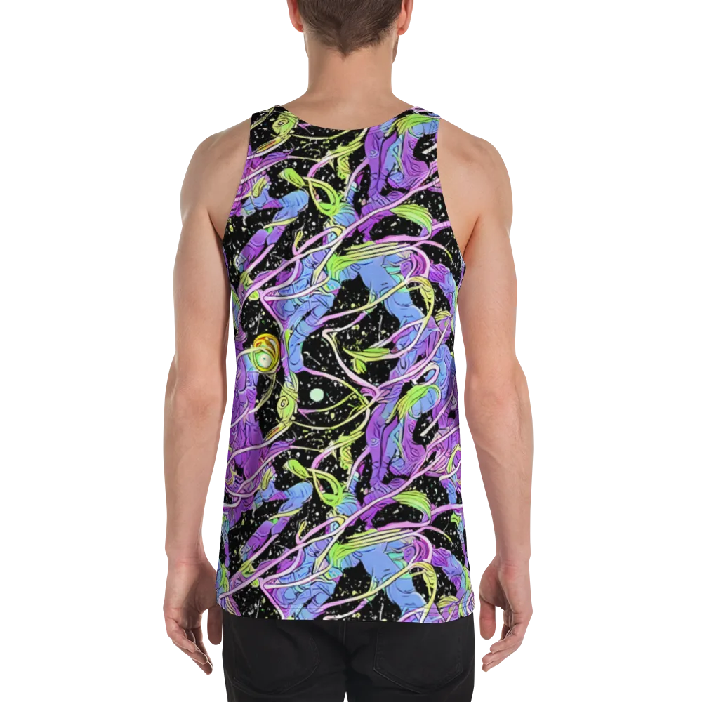 Neon Garden Afterdark on Men's Tank Top — Back