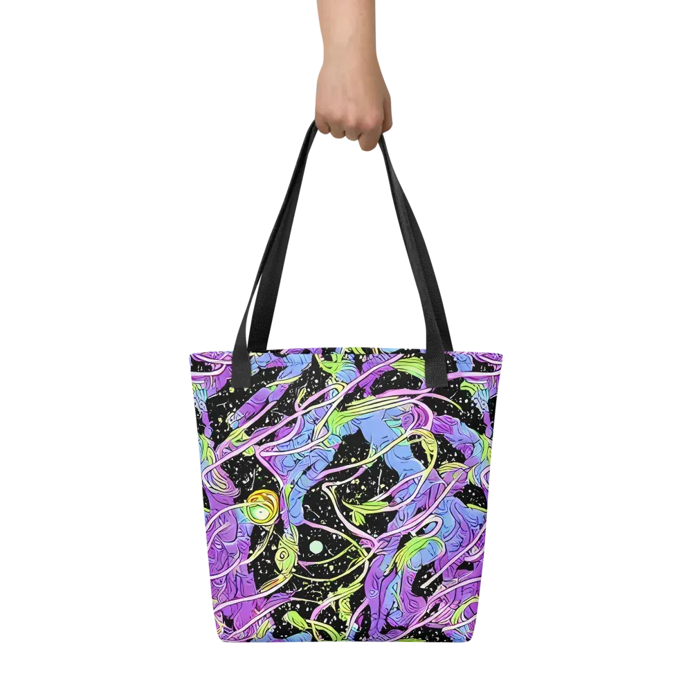 Neon Garden Afterdark on Tote Bag — Front