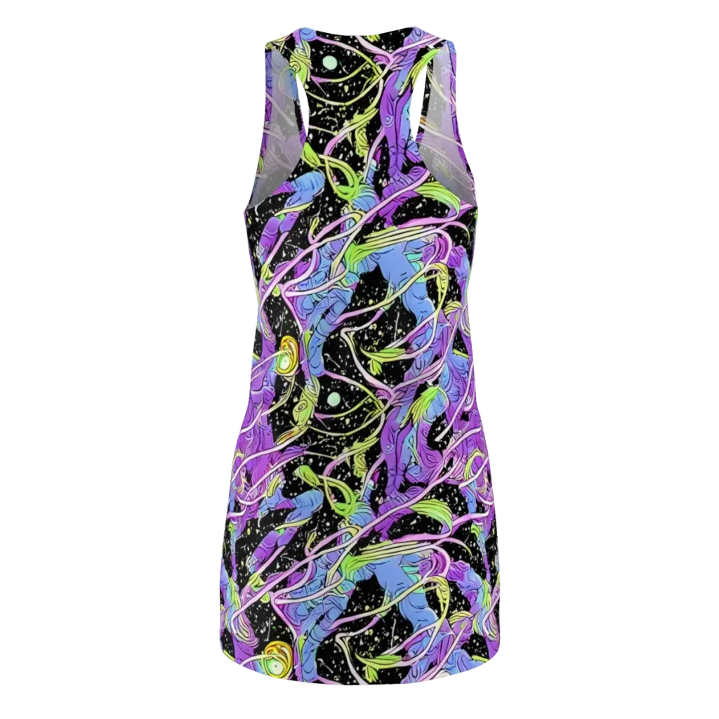 Neon Garden Afterdark on Racerback Dress — Back