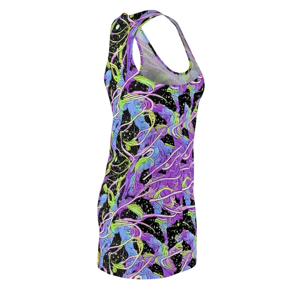 Neon Garden Afterdark on Racerback Dress — Back Side
