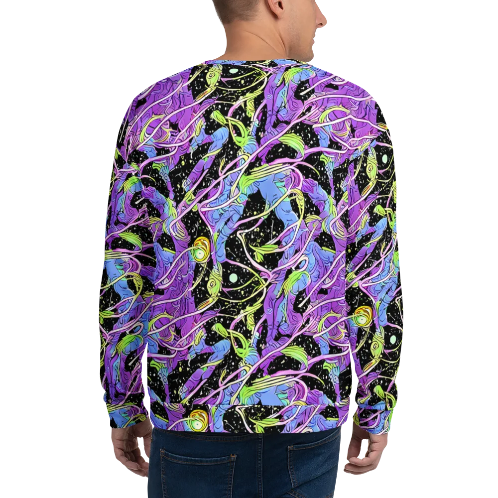 Neon Garden Afterdark on Sweatshirt — Back