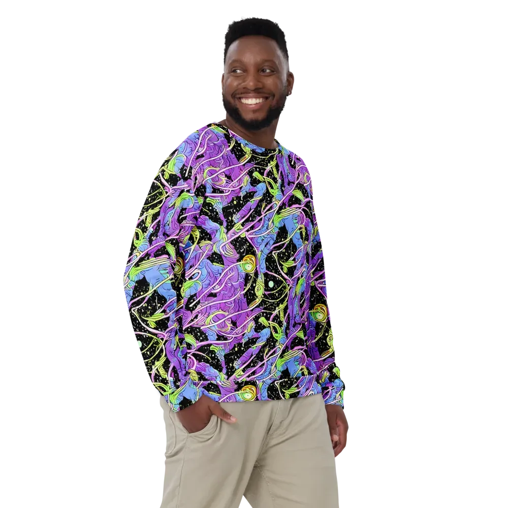 Neon Garden Afterdark on Sweatshirt — Front