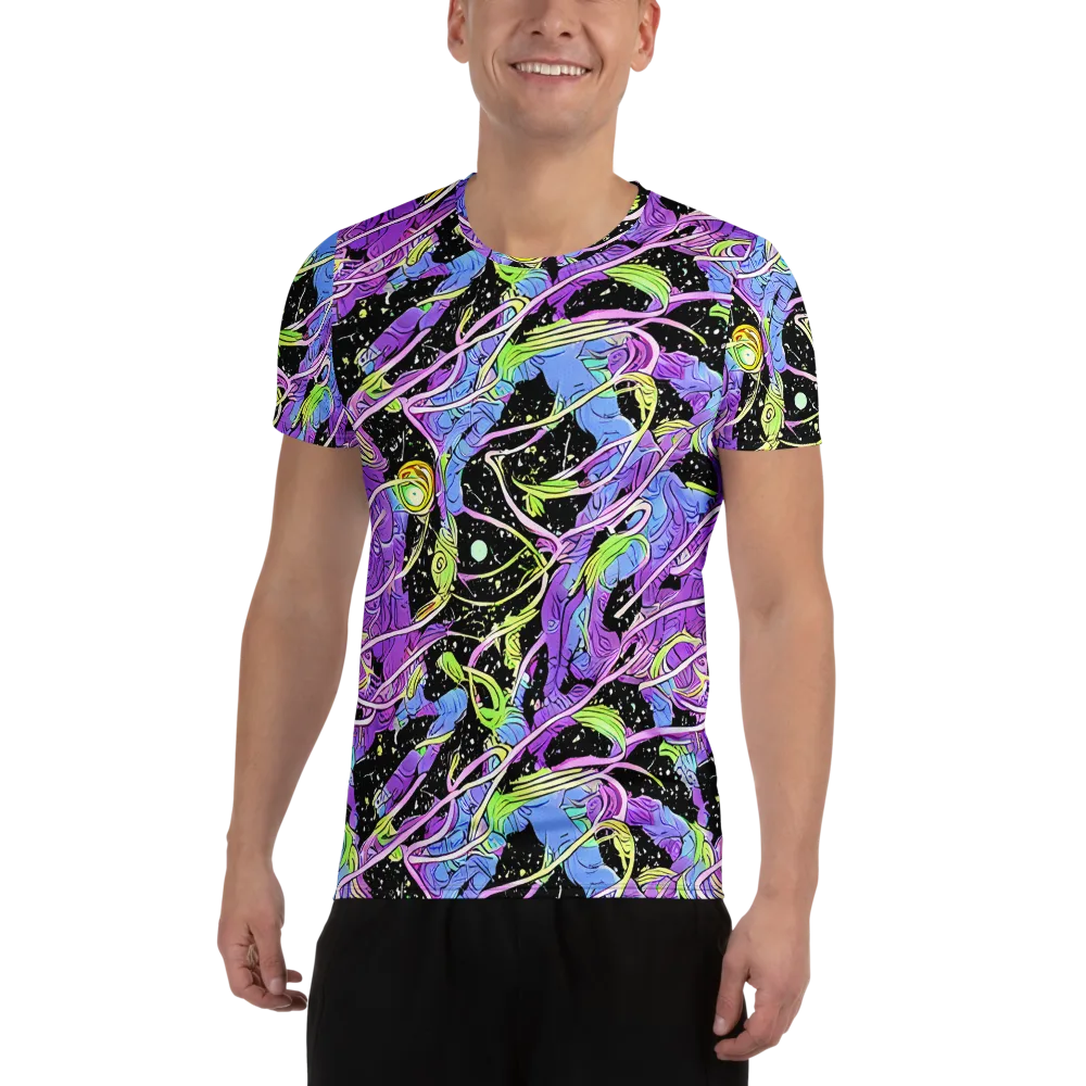 Neon Garden Afterdark on Men's Athletic T-Shirt — Front
