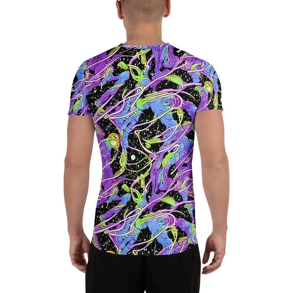 Neon Garden Afterdark on Men's Athletic T-Shirt — Back
