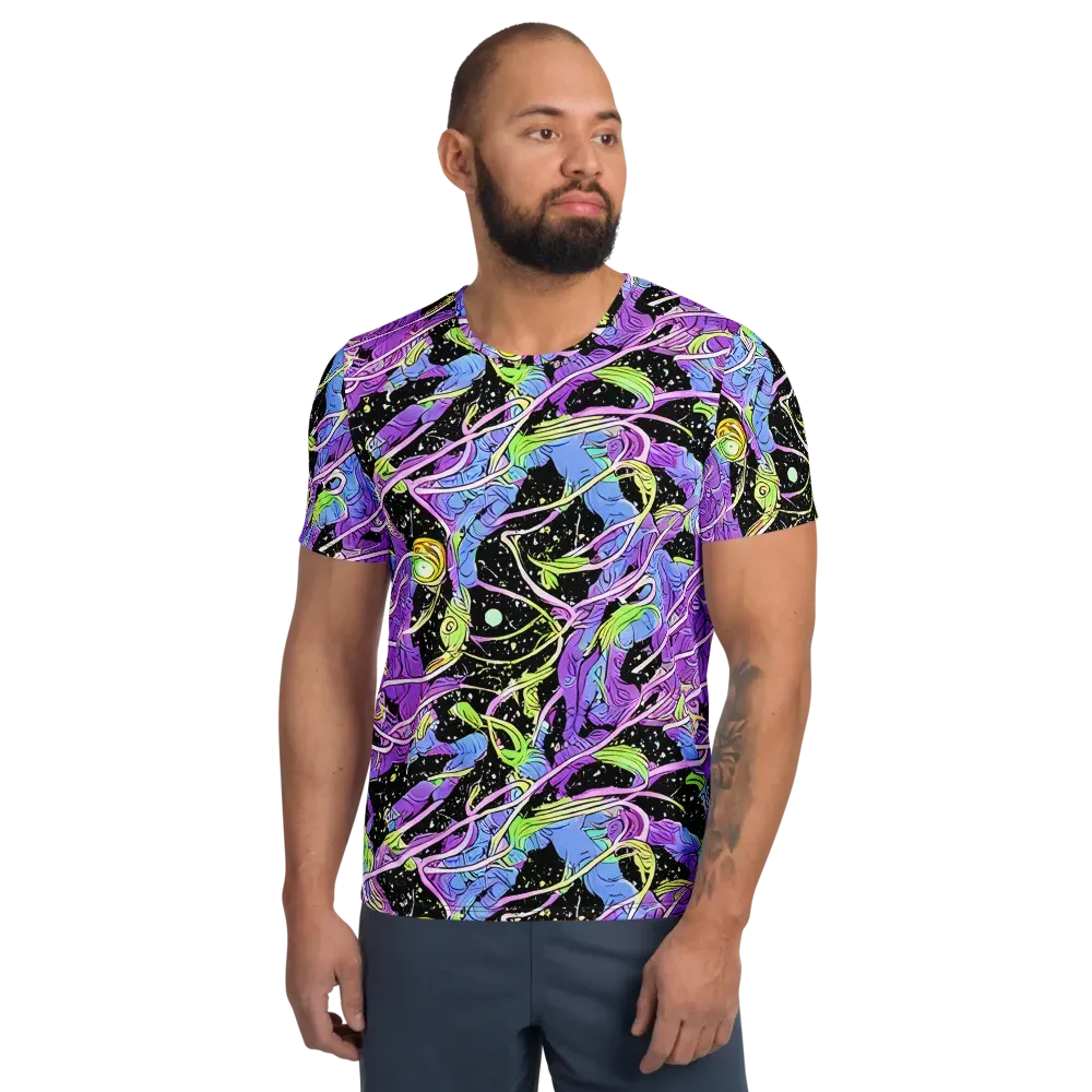 Neon Garden Afterdark on Men's Athletic T-Shirt — Front