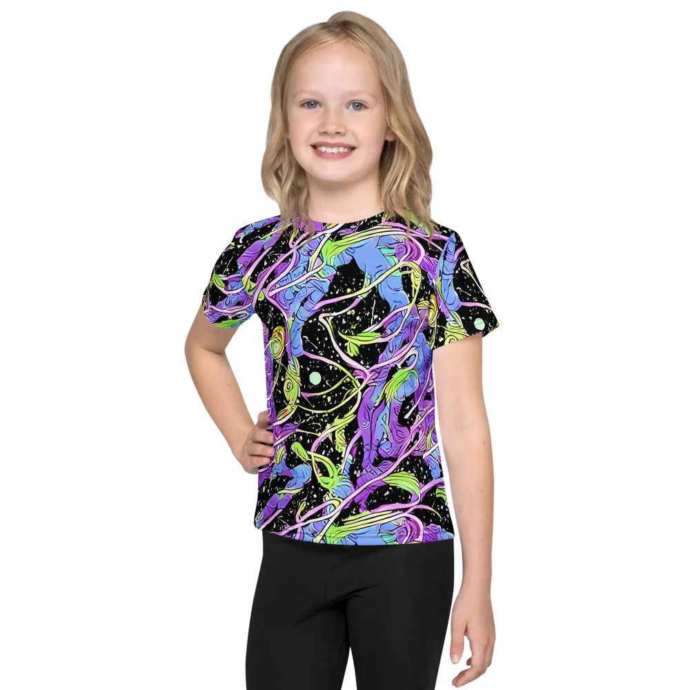 Neon Garden Afterdark on Kids Crew Neck T-Shirt — Front