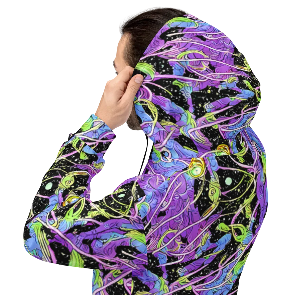 Neon Garden Afterdark on Hoodie — Back