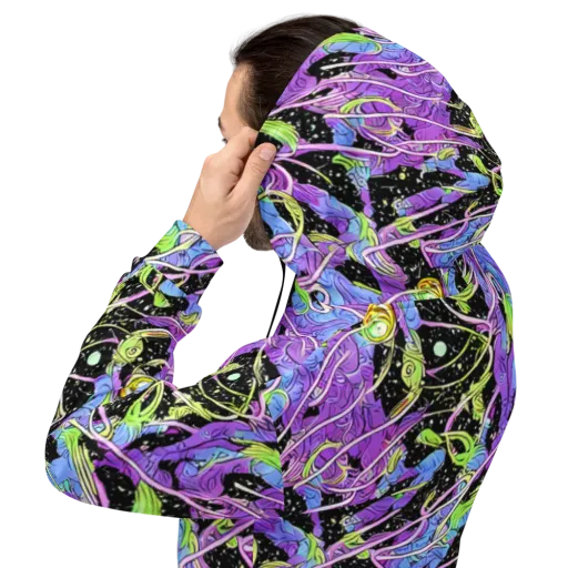 Neon Garden Afterdark on a Hoodie