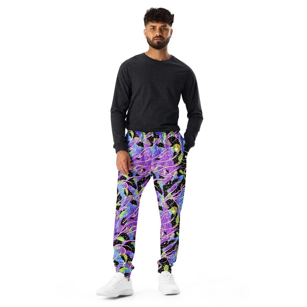 Neon Garden Afterdark on Men's Joggers — Front