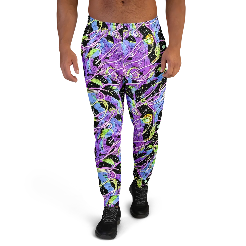 Neon Garden Afterdark on Men's Joggers — Front
