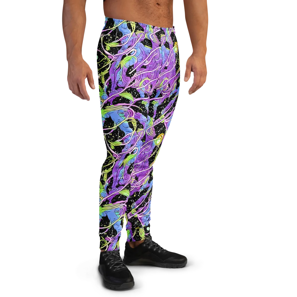Neon Garden Afterdark on Men's Joggers — Right