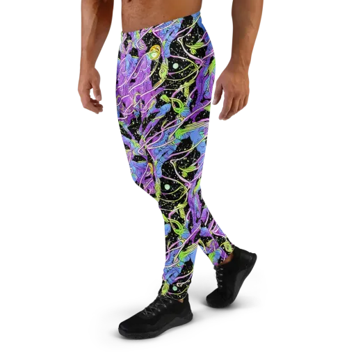 Neon Garden Afterdark on a Men's Joggers