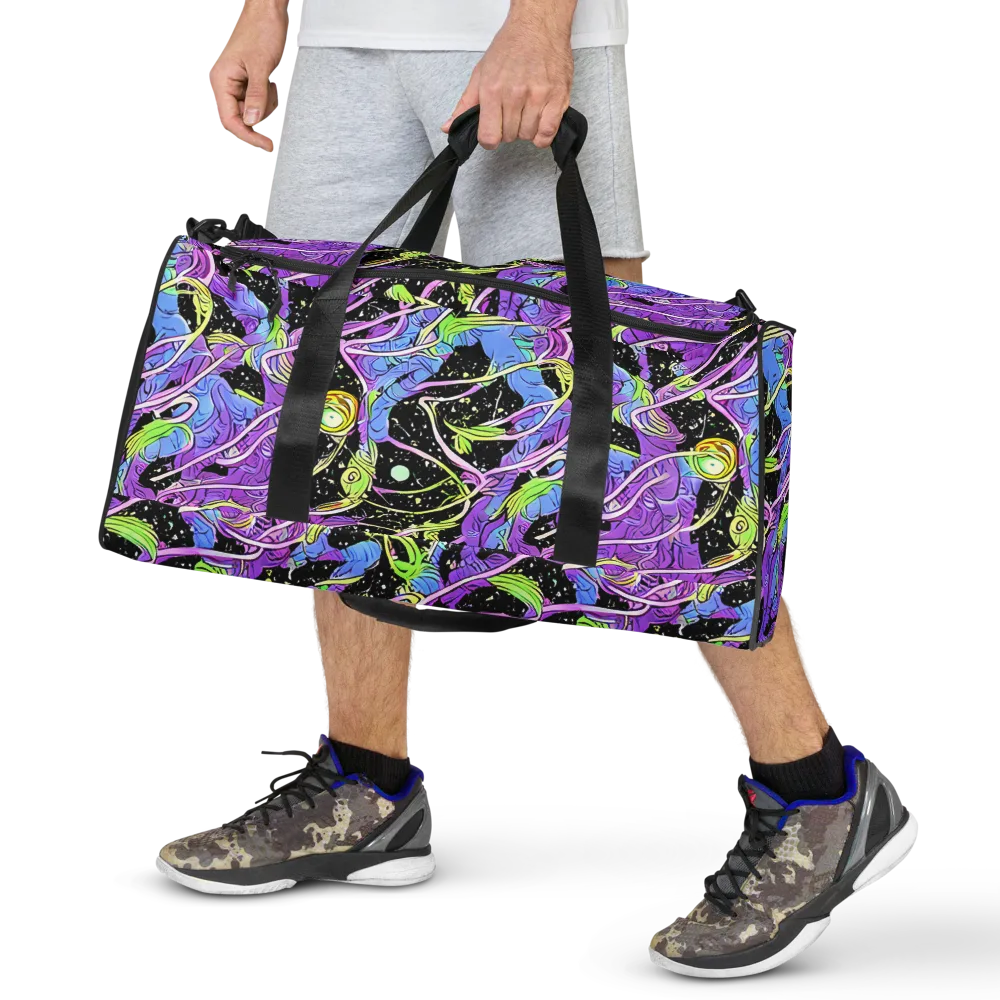 Neon Garden Afterdark on Duffle Bag — Front