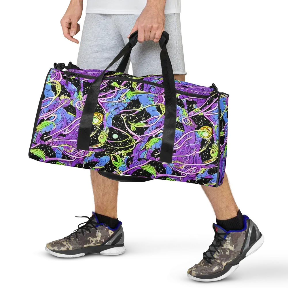 Neon Garden Afterdark on Duffle Bag — Front