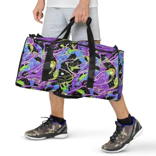 Neon Garden Afterdark on a Duffle Bag