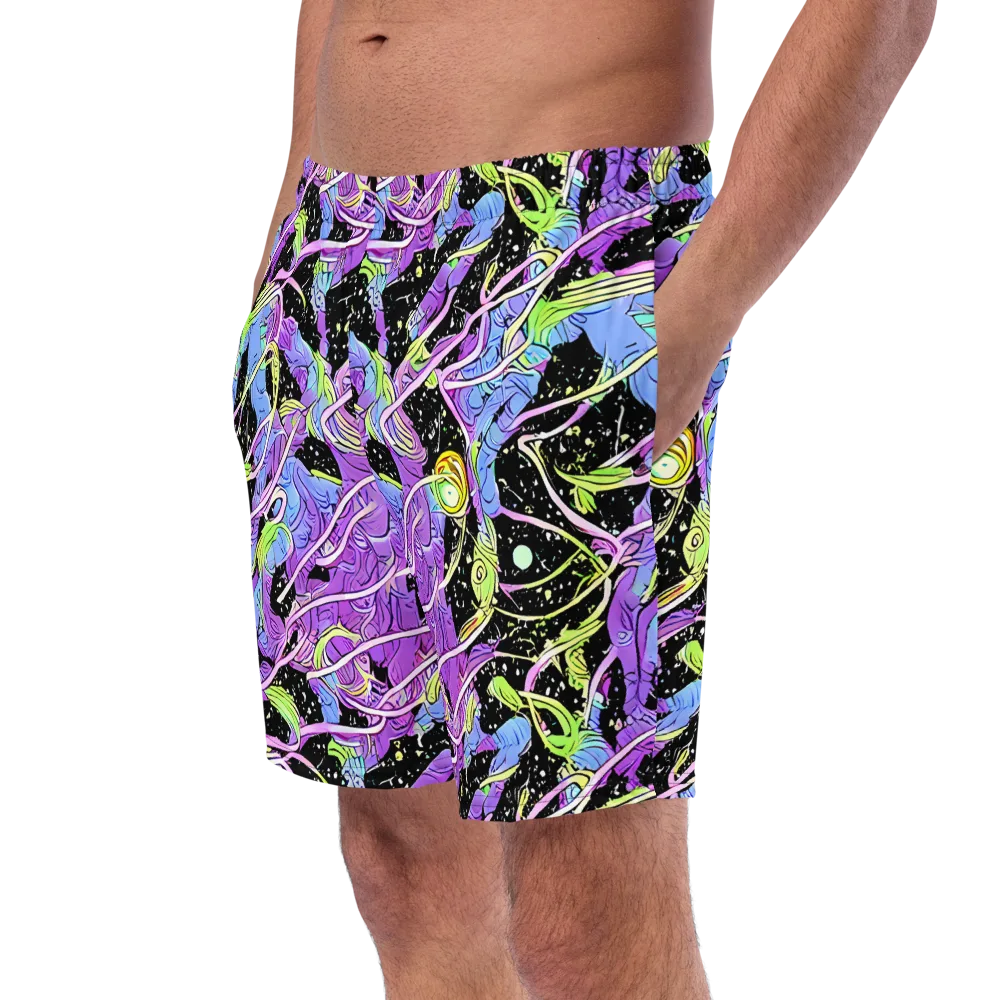 Neon Garden Afterdark on Swim Trunks — Left Front