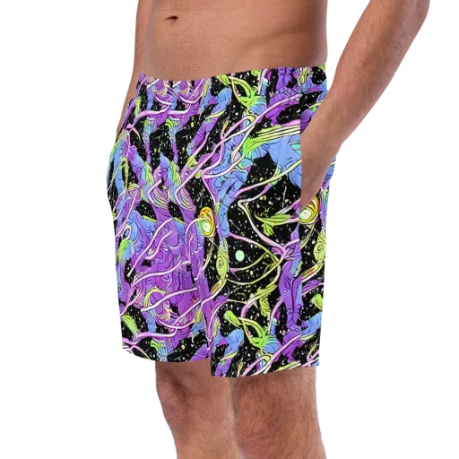 Neon Garden Afterdark on a Swim Trunks