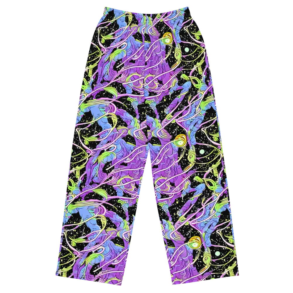Neon Garden Afterdark on Wide-Leg Pants — Front