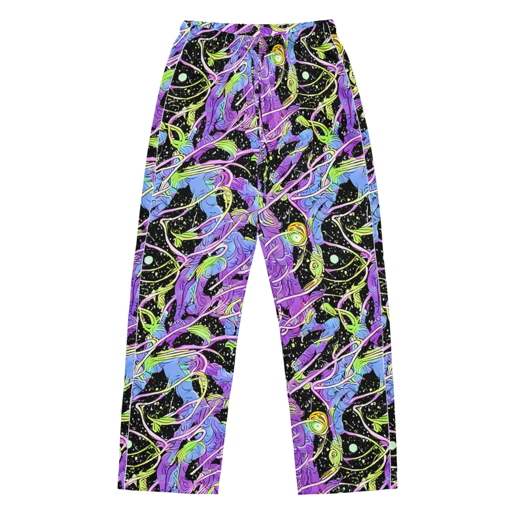 Neon Garden Afterdark on Women's Pajama Pants — Front