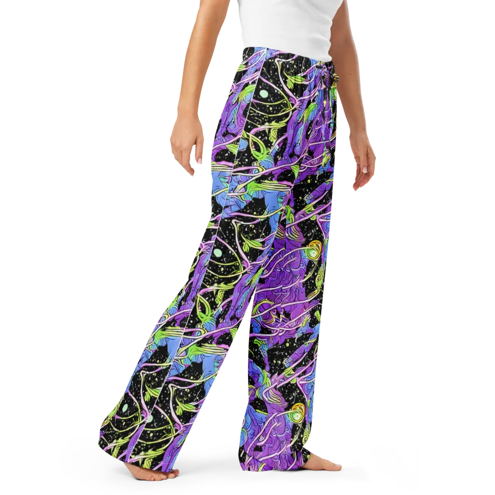Neon Garden Afterdark on Women's Pajama Pants — Right Front