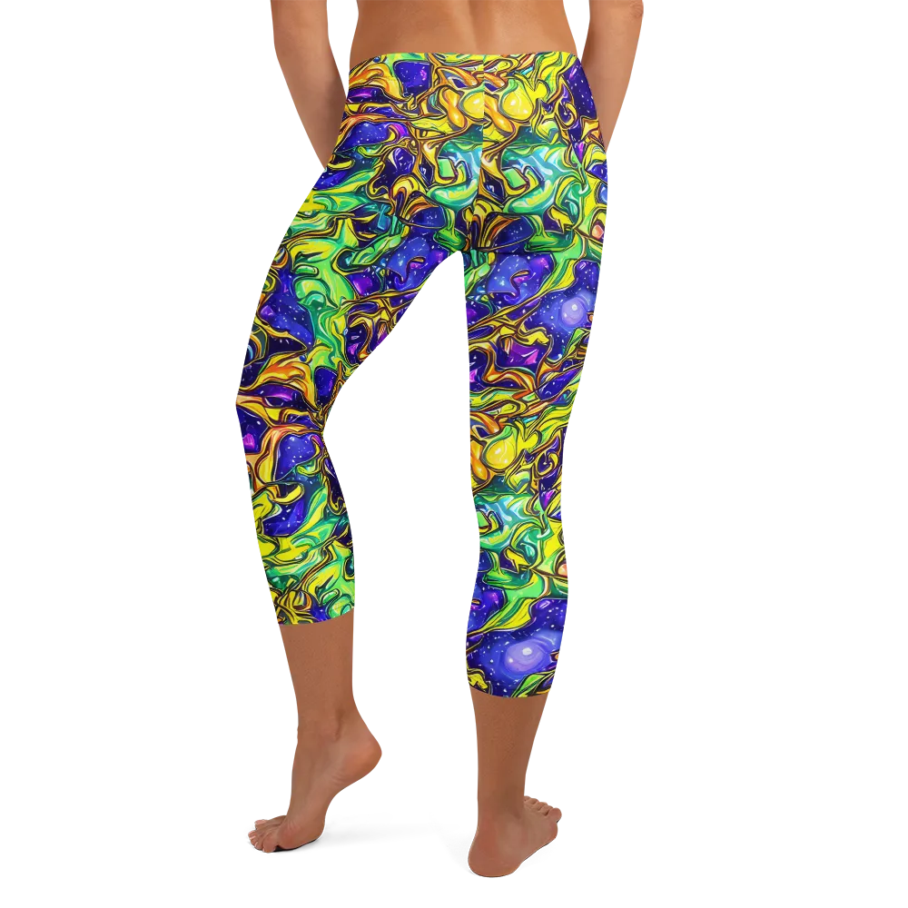 Marigold Stardrift on Capri Leggings — Back