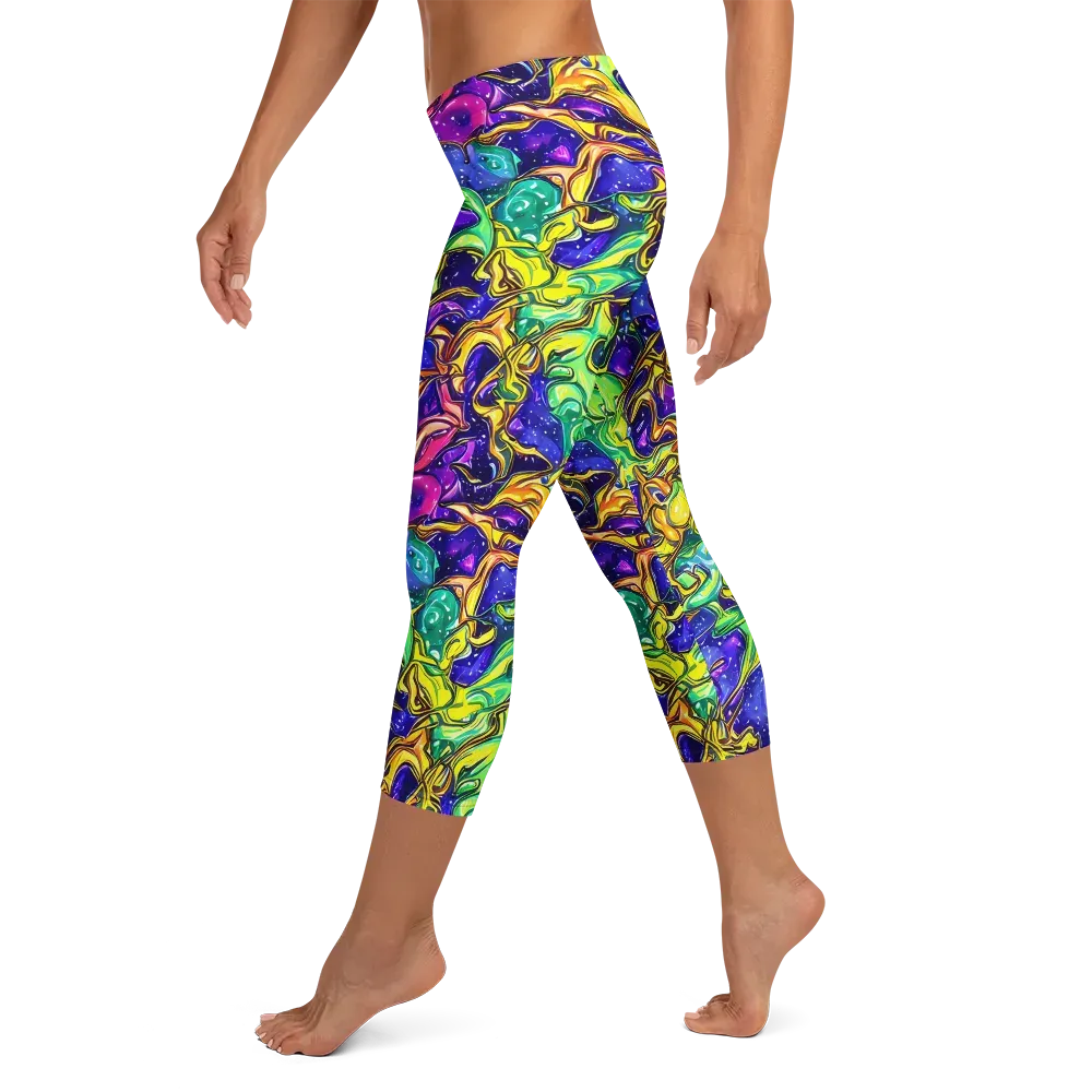 Marigold Stardrift on Capri Leggings — Left