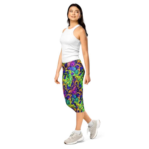 Marigold Stardrift on a Capri Leggings