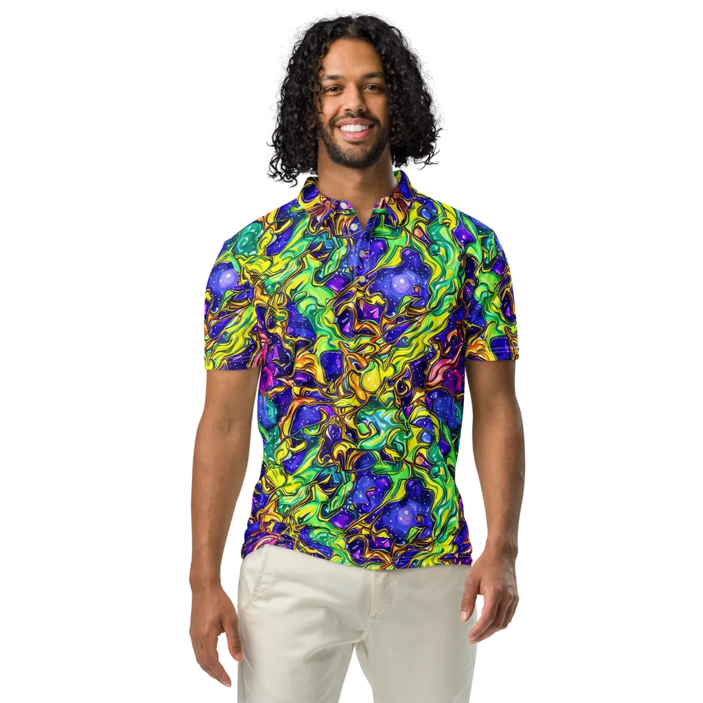 Marigold Stardrift on Men's Slim Fit Polo Shirt — Front