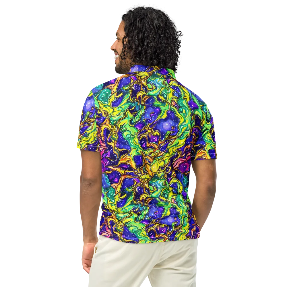 Marigold Stardrift on Men's Slim Fit Polo Shirt — Back